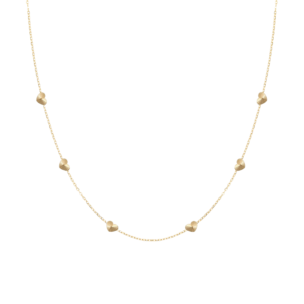 HEART BEADS GEOMETRIC NECKLACE | 18K VERGOLDET