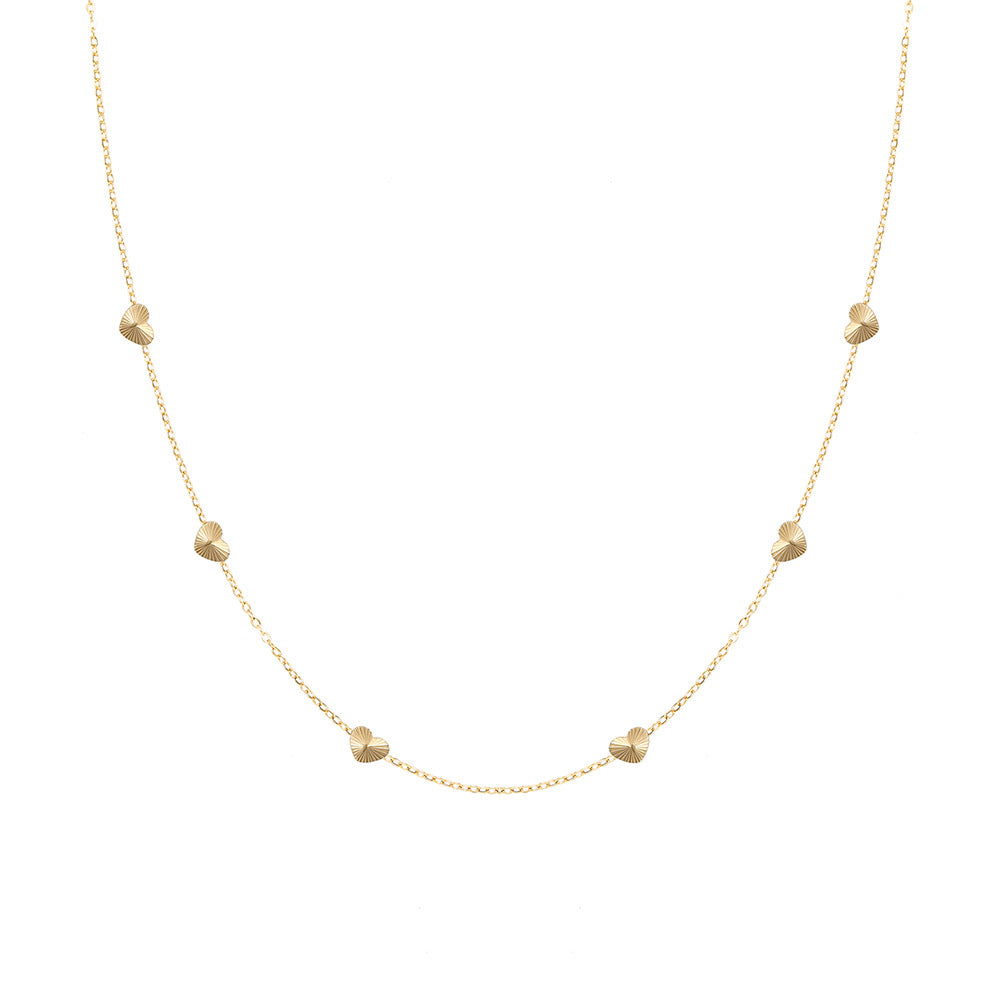 HEART BEADS GEOMETRIC NECKLACE | 18K VERGOLDET