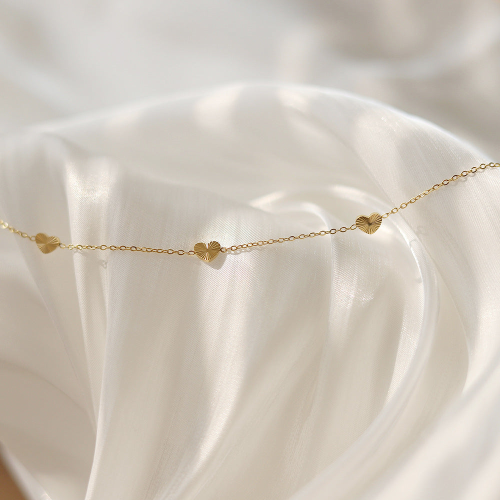 HEART BEADS GEOMETRIC NECKLACE | 18K VERGOLDET