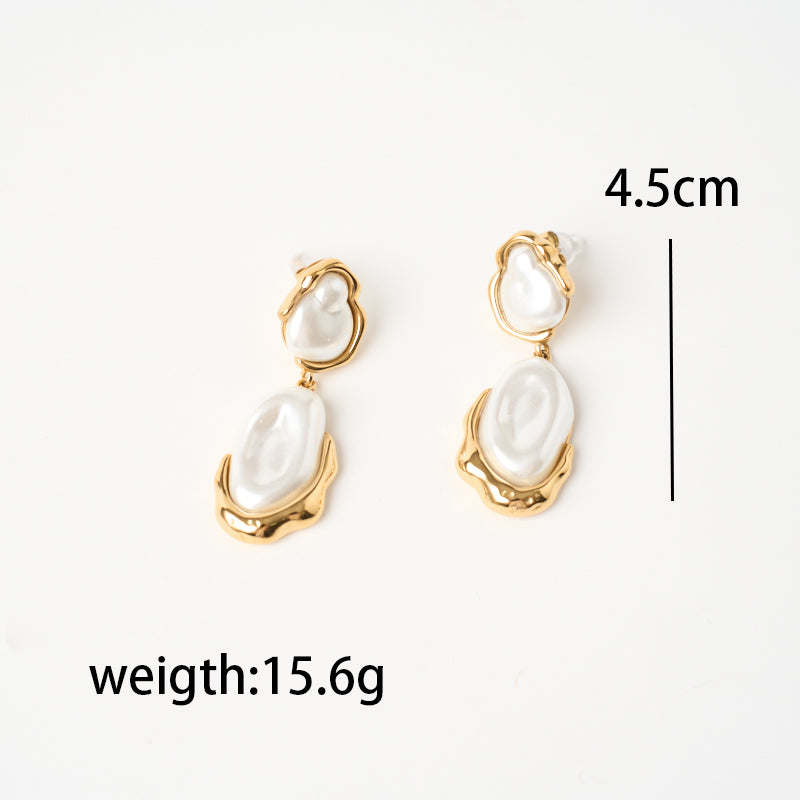 ORECCHINI CON PERLA A GOCCIA | PLACCATI ORO