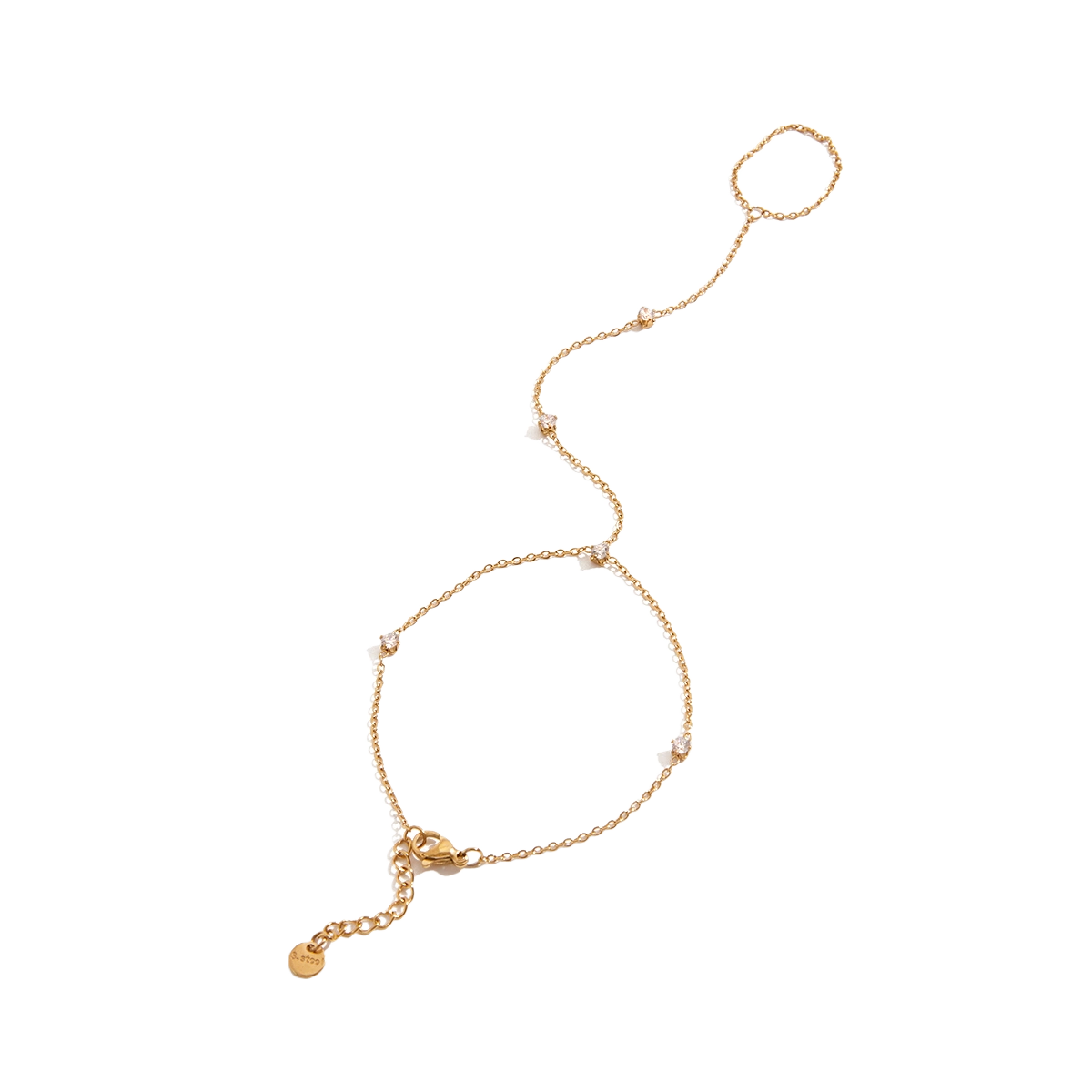 BRACCIALE BACIAMANO CON ZIRCONI | PLACCATO ORO
