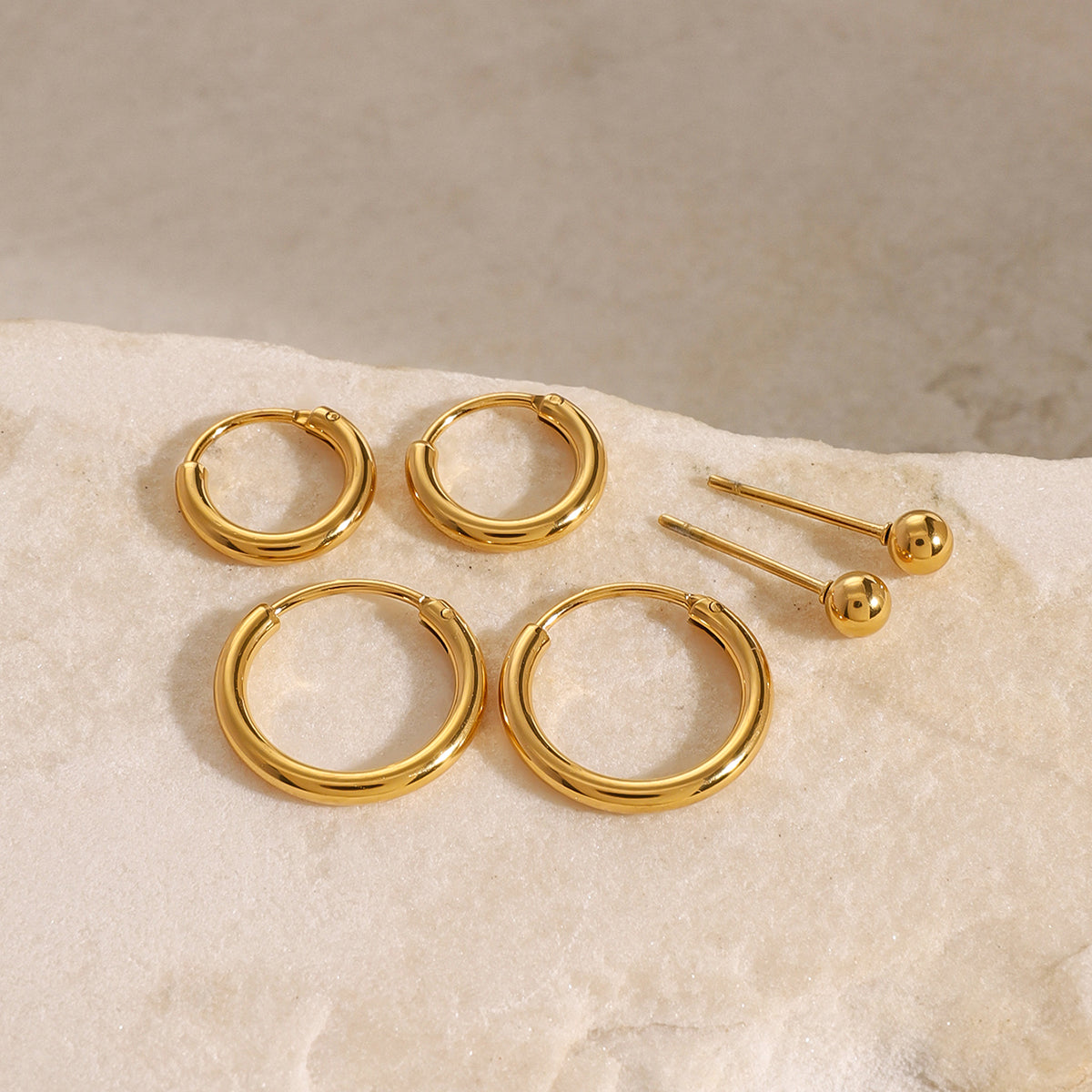 ORECCHINI TONDI MINIMALISTI | PLACCATI ORO