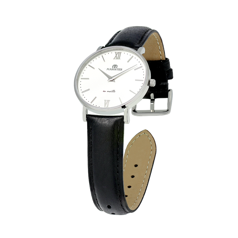 Classic En-Maille | SILVER  / LEATHER / 36MM | Women's Watch