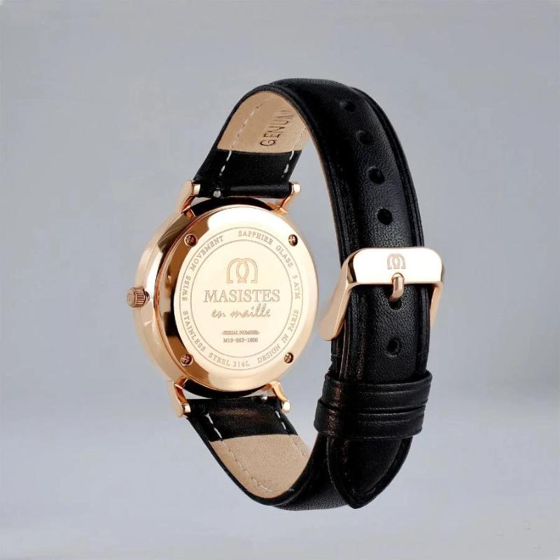 Classic En-Maille | ROSE GOLD / BLACK LEATHER / 36MM | Women's Watch