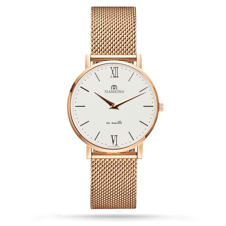 En Maille | women's watch | 36MM | STEEL IN ROSE GOLD-MESH - MASISTES