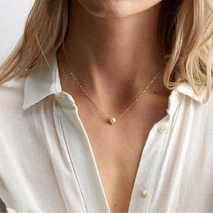 PEARL NECKLACE |  JEWELRY:18K GOLD PLATED | PEARL NECKLACE |MASISTES